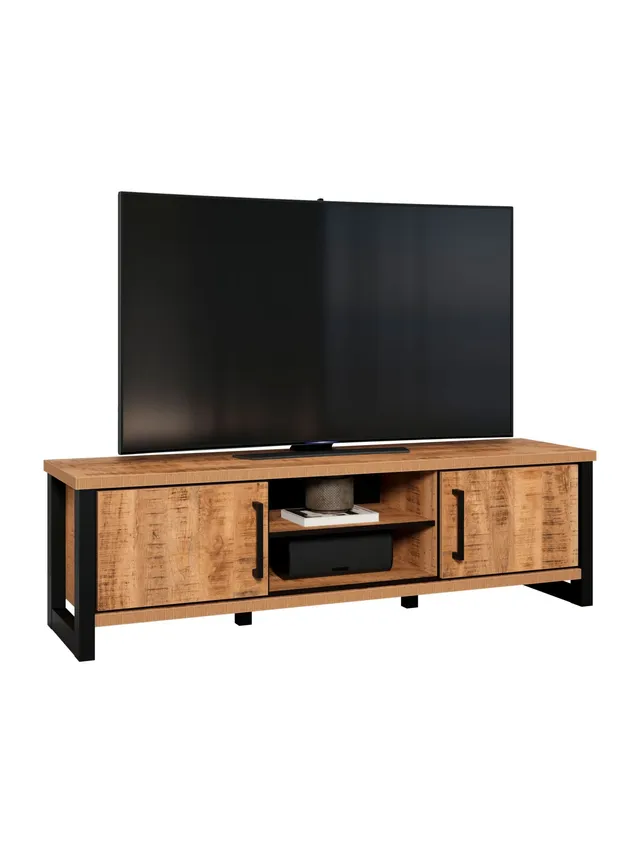 trendteam Enna TV-Lowboard Mango TV-Board schwarz Griff
