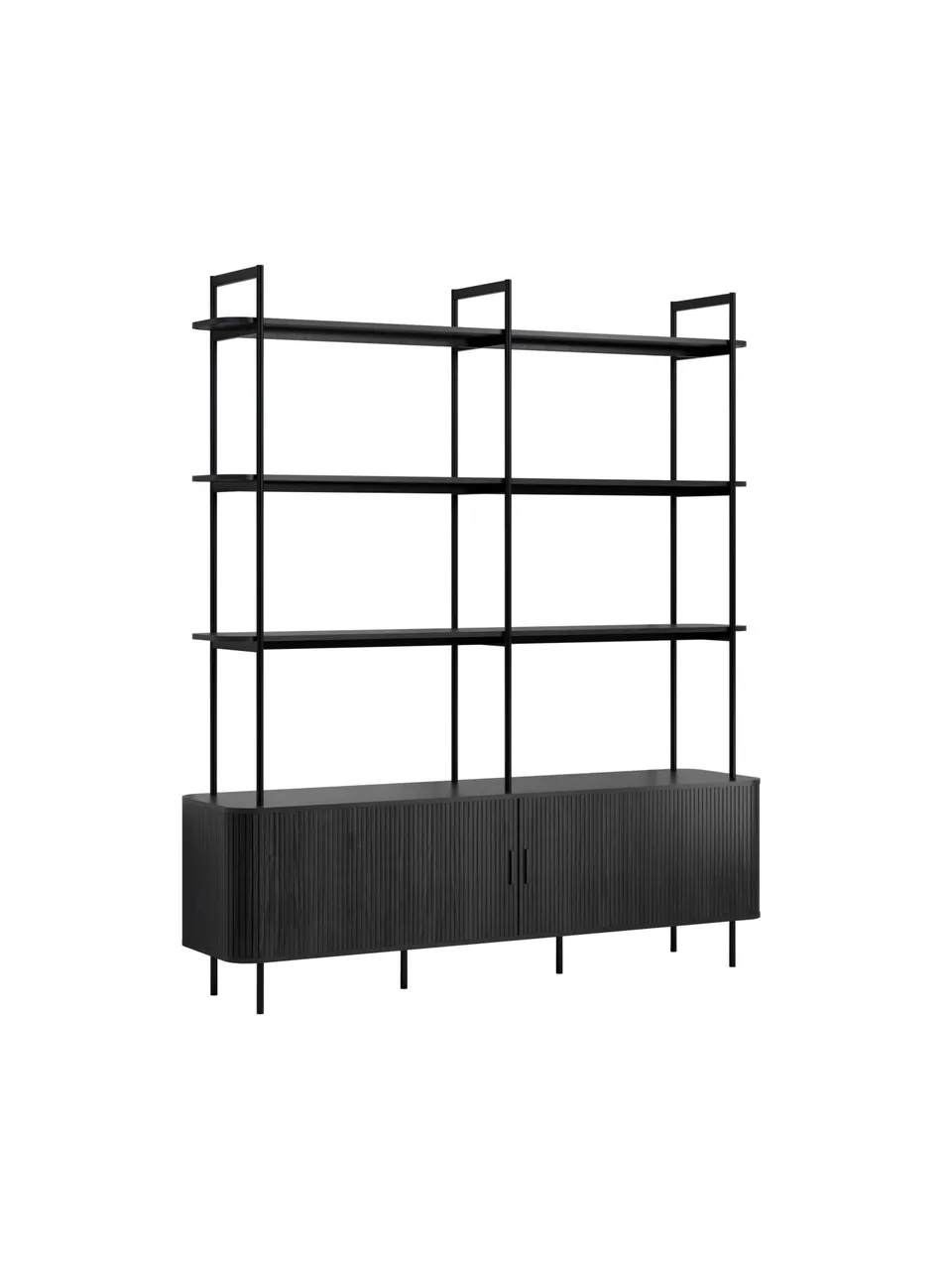 trendteam Ronin Regal Esche Schwarz Jalousietüren