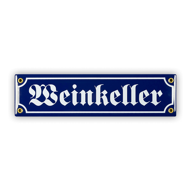 Münder Email Emaille Lagerschilder Mini-Straßenschild Weinkeller