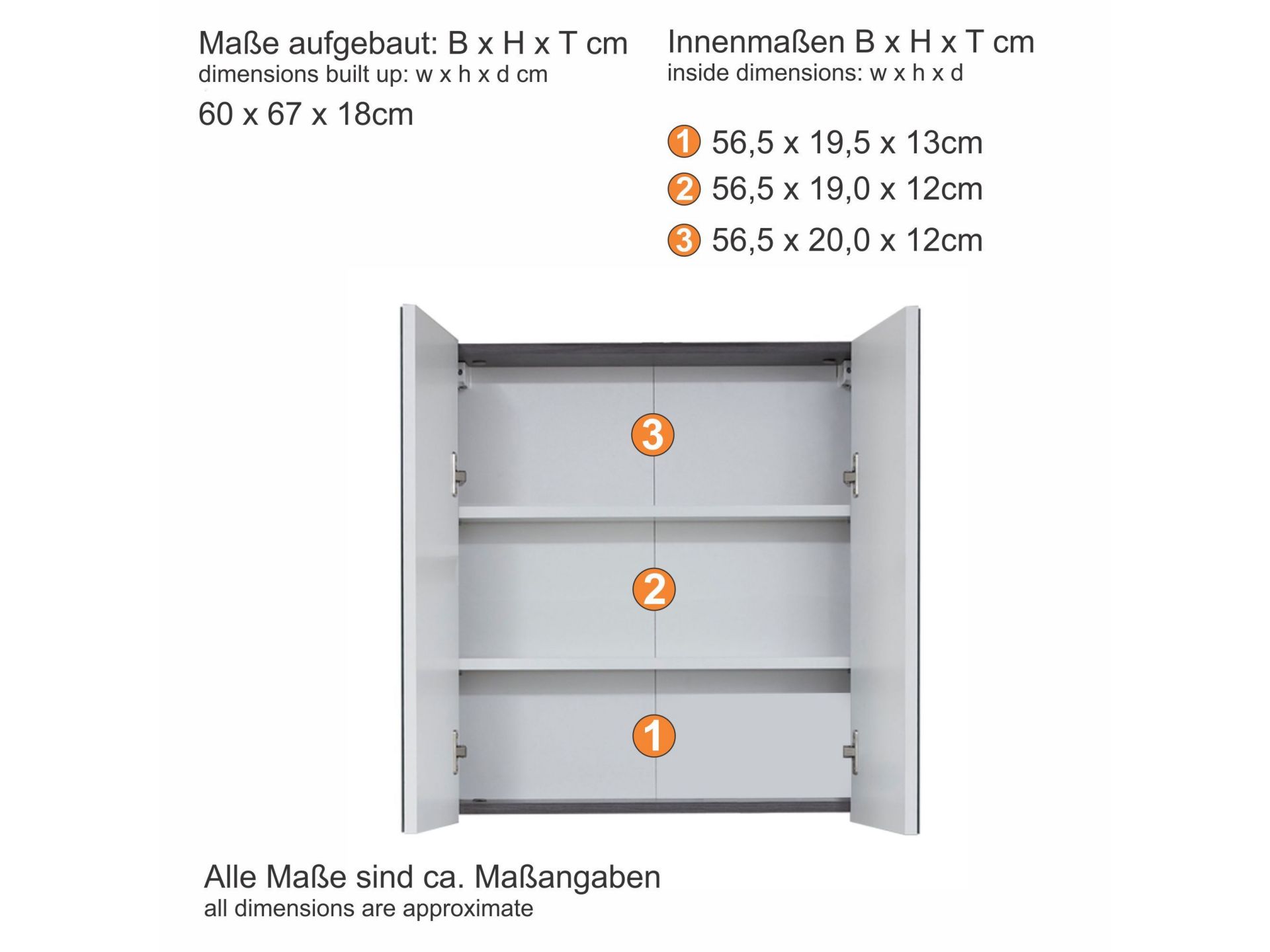 trendteam Line Spiegelschrank Rauchsilber Spiegelglas