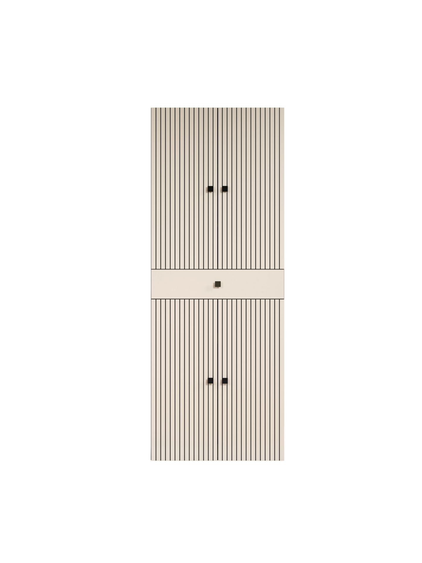 trendteam PureBliss Hochschrank Cashmere Schwarz Badezimmer